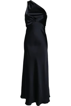 BLANCA Vestido de fiesta satinado con hombro descubierto