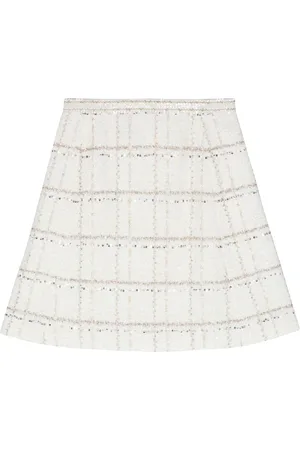 Giambattista Valli Falda de tweed bordada con lentejuelas