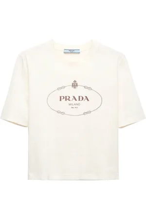Prada Playera corta con logo estampado