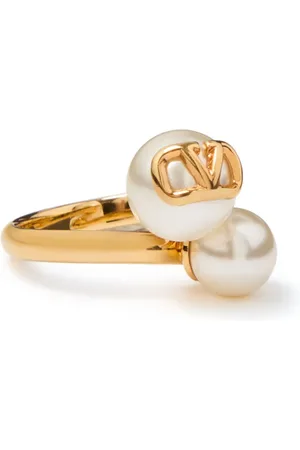 VALENTINO GARAVANI Anillo VLogo con perla artificial