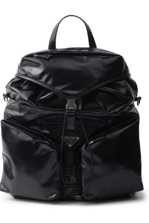 Prada Mochila con placa del logo