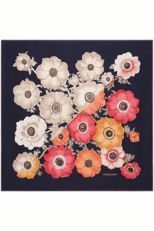 Salvatore Ferragamo Mascada de seda con estampado floral