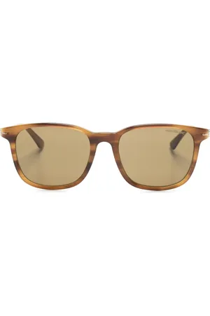 Montblanc Lentes de sol con armazón rectangular