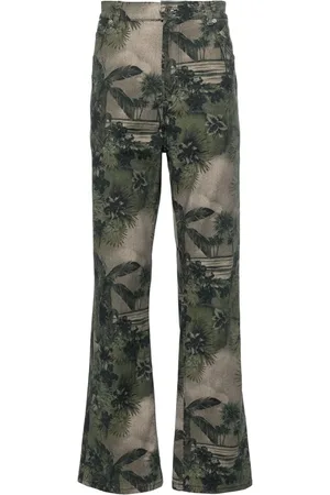 Roberto Cavalli Jeans rectos con estampado militar