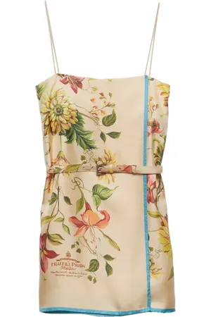 Prada Vestido corto con estampado floral