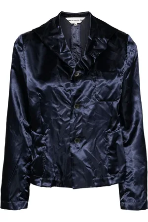 Comme des Garçons Blazer de satén con efecto arrugado