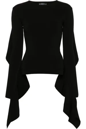 MUGLER Top tejido con diseño asimétrico