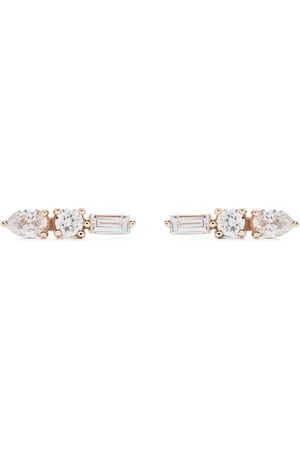 Dana Rebecca Designs Aretes Alexa Jordyn en oro amarillo de 14kt con diamante
