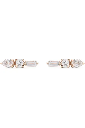 Dana Rebecca Designs Aretes Alexa Jordyn en oro amarillo de 14kt con diamante