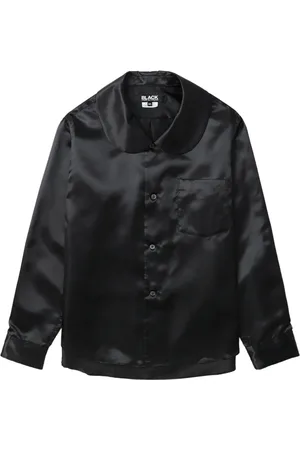 Comme des Garçons Camisa satinada con cuello redondo