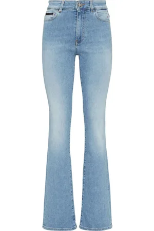 Philipp Plein Jeans acampanados con aplique del logo