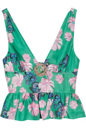 Cynthia Rowley Top de seda Eden