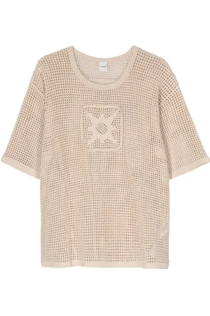 Nanushka Top tejido de crochet Estienne