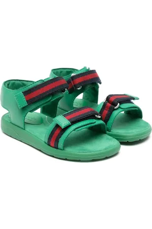 Gucci Sandalias con cierre autoadherente y detalle Web