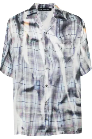 Y / PROJECT Camisa con estampado de cuadros