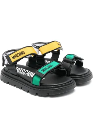 Moschino Sandalias con cierre autoadherente y logo estampado