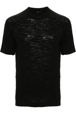 TRANSIT Playera con tejido de punto rompeido
