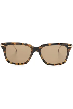 Thom Browne Lentes de sol con armazón cuadrada estilo carey