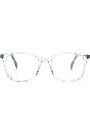 HUGO BOSS Lentes con armazón cuadrada transparente