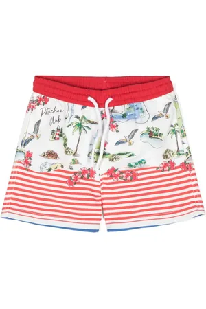 PATACHOU Shorts de playa con estampado gráfico