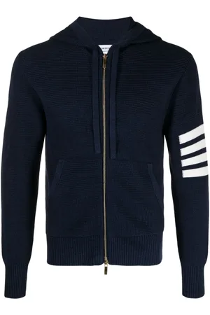Thom Browne Hoodie de tejido gofrado con motivo 4-Bar