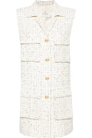 ANINE BING Chaleco de tweed con botones