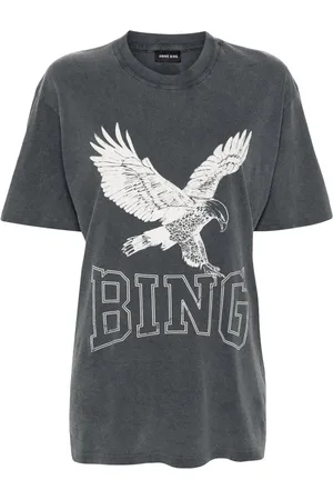 ANINE BING Playera con logo estampado