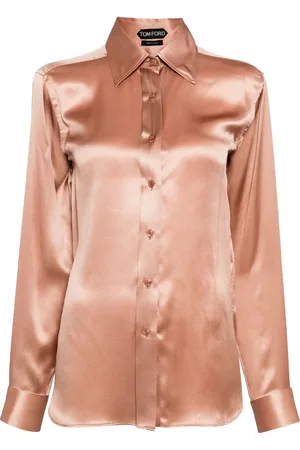 Tom Ford Camisa de seda satinada manga larga