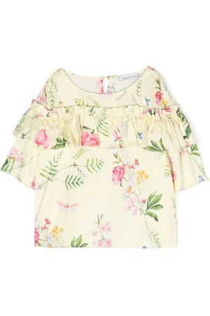 MONNALISA Blusa con volantes y estampado floral