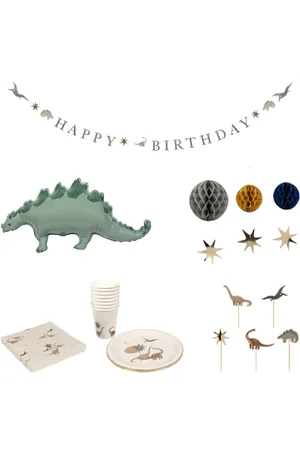 Konges Sløjd Set de cumpleaños de papel de dinosaurio