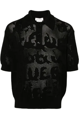 Alexander McQueen Playera tipo polo de tejido flojo