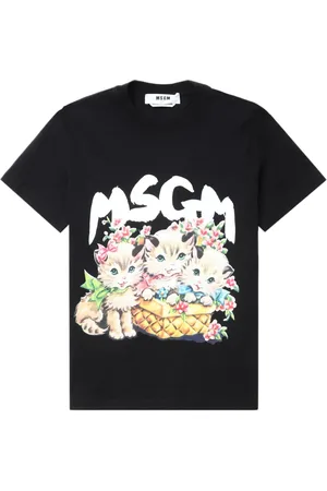 Msgm Playera con logo estampado