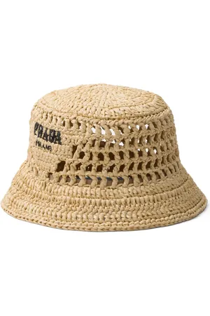 Prada Sombrero de paja con diseño entretejido