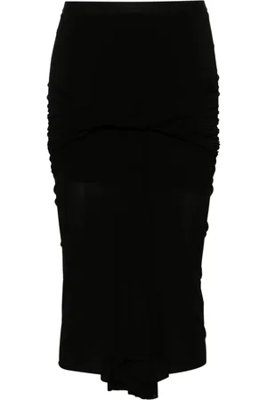 Rick Owens Falda midi con detalle retorcido