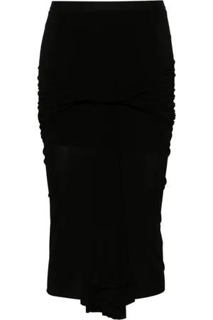 Rick Owens Falda midi con detalle retorcido