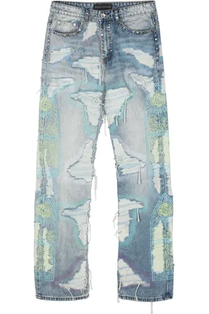 Who Decides War Jeans rectos con efecto envejecido