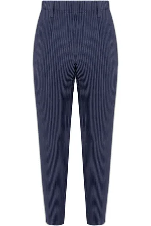 Issey Miyake Pantalones ajustados con diseño plisado