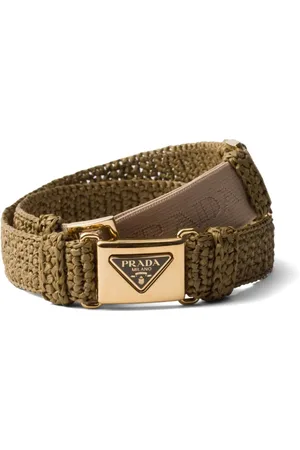 Prada Cinturón de crochet con logo triangular