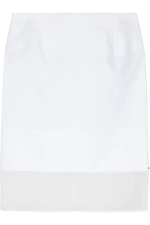 Sportmax Falda con panel transparente