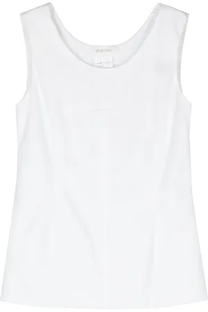 Sportmax Blusa sin mangas con panel capitonado