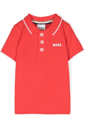 HUGO BOSS Playera tipo polo con logo estampado
