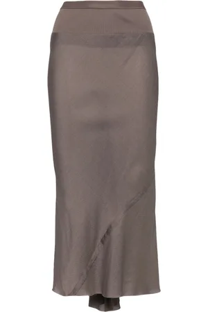 Rick Owens Falda midi con diseño drapeado