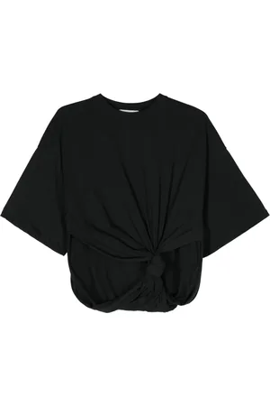 Sportmax Playera asimétrico con detalle de nudo