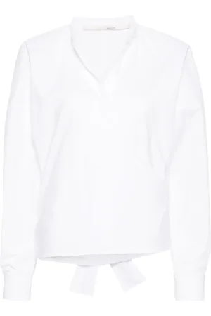 TELA Camisa de popelina con diseño cruzado