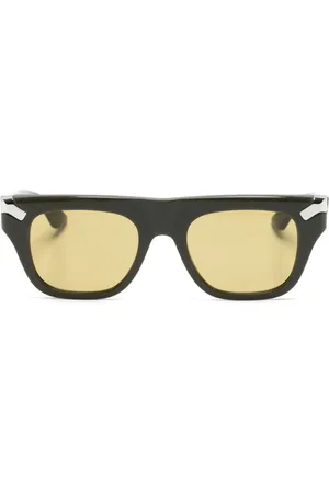 Alexander McQueen Lentes de sol con armazón cuadrada y logo grabado
