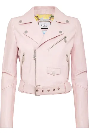 Philipp Plein Chamarra biker con diseño corto