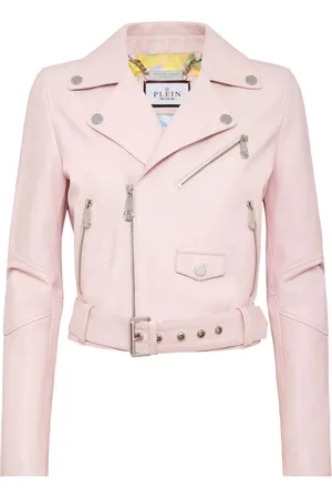 Philipp Plein Chamarra biker con diseño corto