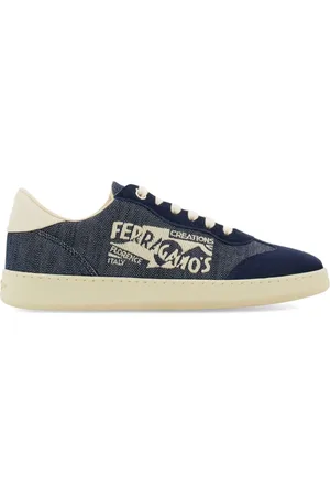 Salvatore Ferragamo Tenis bajos con logo estampado
