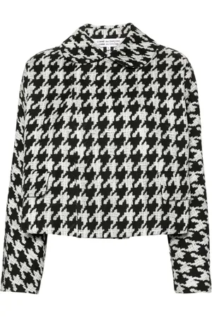 Comme des Garçons Chamarra con estampado pied de poule