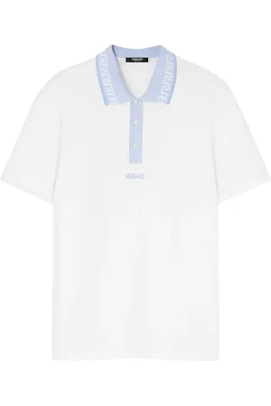 VERSACE Playera tipo polo con cuello Greca